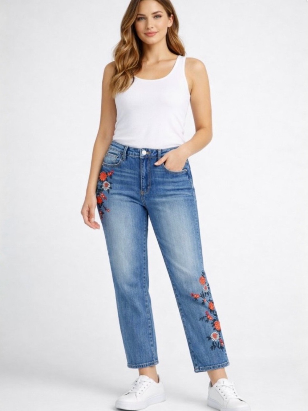 Sundance Driftwood Embroidered “Stella Floral Charm Jeans” Size 31 x 27 $138